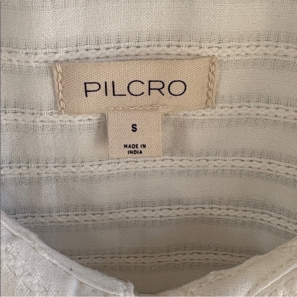 Like New Anthropologie Pilcro Keira Collared Button Front Top Small - Picture 7 of 14